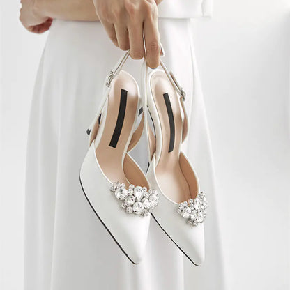 Pointed Toe Stiletto Sandals with Covered Toe