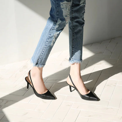 Stiletto Heels with Pointed Toe and Hollow Design