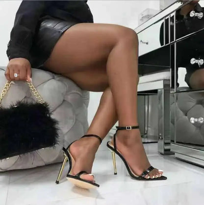 Pointed Toe Stiletto High Heel Sandals for Women