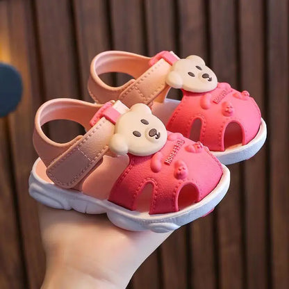 Unisex Baby Bear Sandals - Breathable Open Toe Shoes