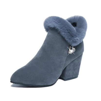 Fashionable Women's Chunky Heel Martin Boots