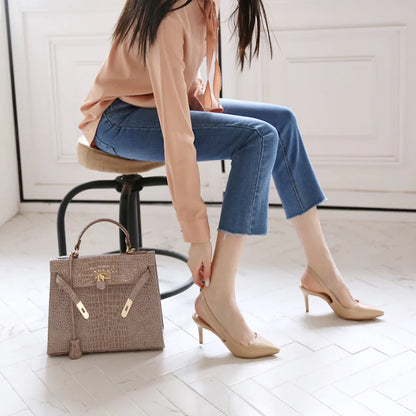 Stiletto Heels with Pointed Toe and Hollow Design