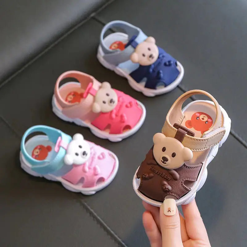 Unisex Baby Bear Sandals - Breathable Open Toe Shoes